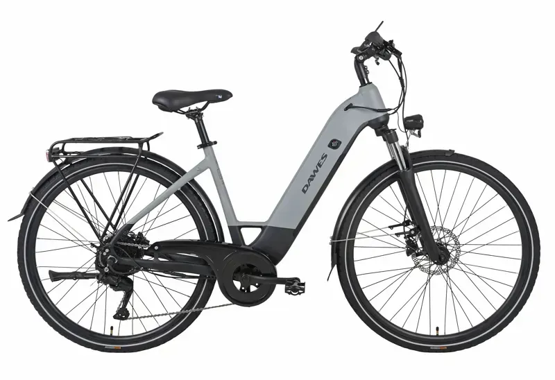 Dawes Spire 2.0 Cues Low Step Electric Hybrid Bike in Light Grey/Black