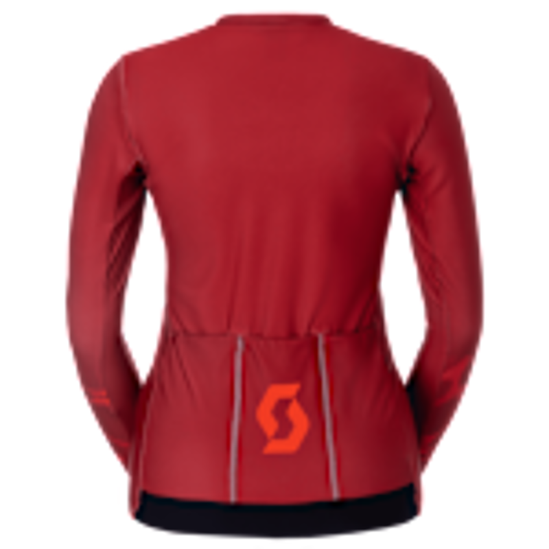Scott Women's Pro Mid Long-Sleeve Jersey in Turbo Red/Toasted Red-1