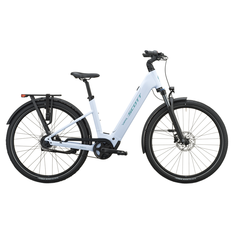 Scott Sub Tour 20 Wave E-Hybrid Bike in Silk Blue