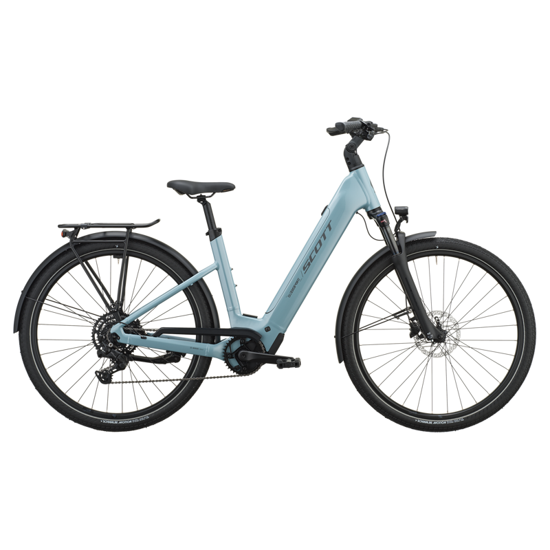 Scott Sub Sport 30 Wave E-Hybrid Bike in Sterling Blue