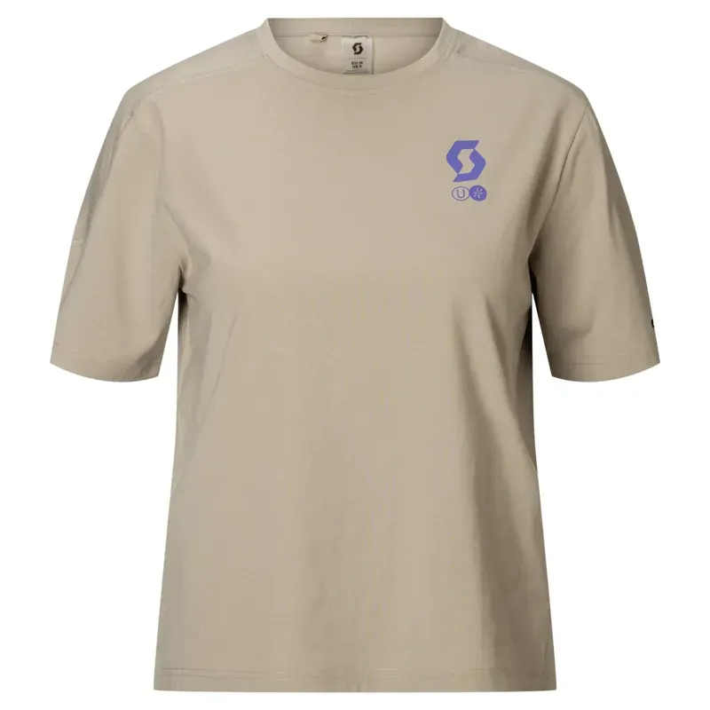 Scott Women's Vertic Pro DRI Wool Short Sleeve T-Shirt in Portobello Beige