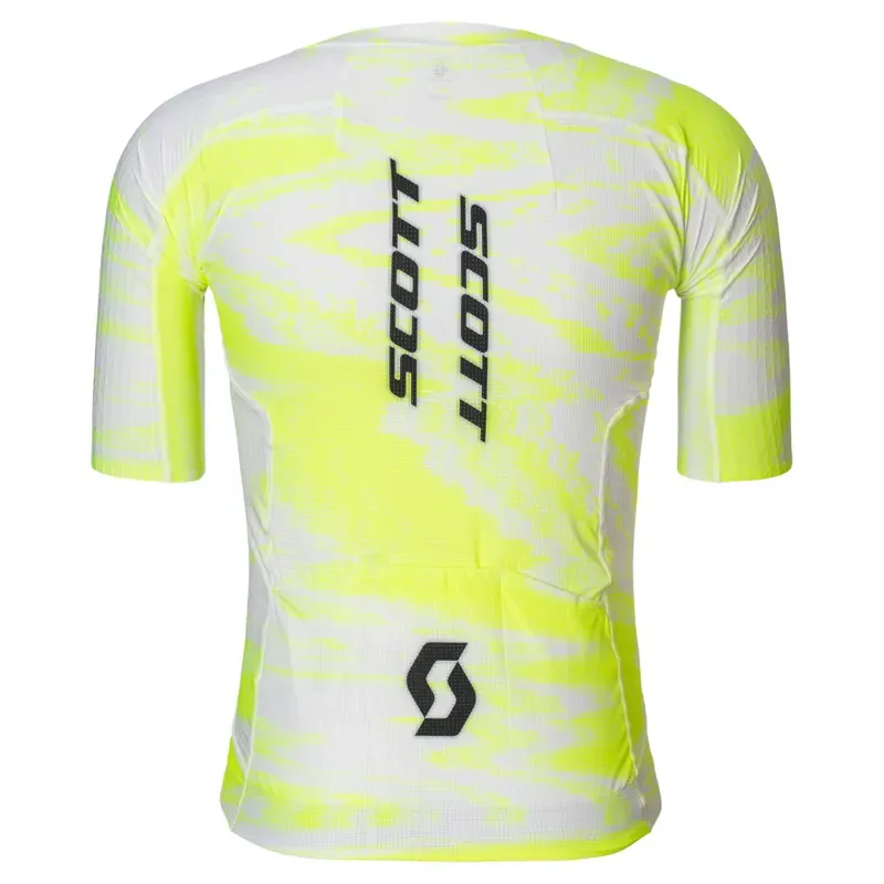 Scott RC Ultd Aero Short-Sleeve Jersey in Safety Yellow/White-1