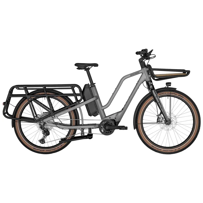 Bergamont E-Cargoville LT Expert Electric Cargo Bike In Shiny Mortar Grey