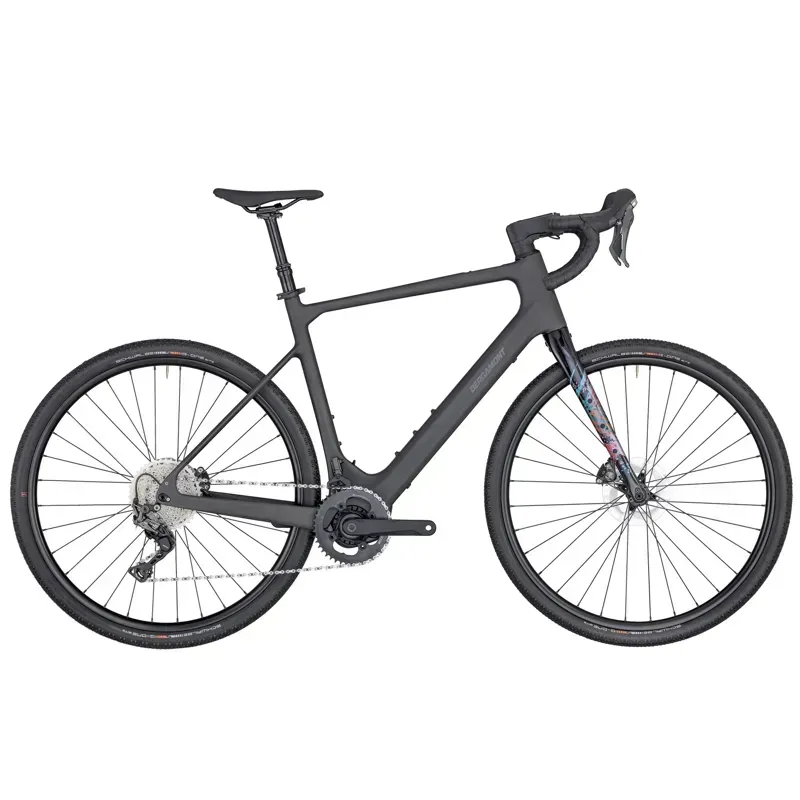 Bergamont E-Grandurance Elite Electric Gravel Bike In Clearcoated Raw Carbon