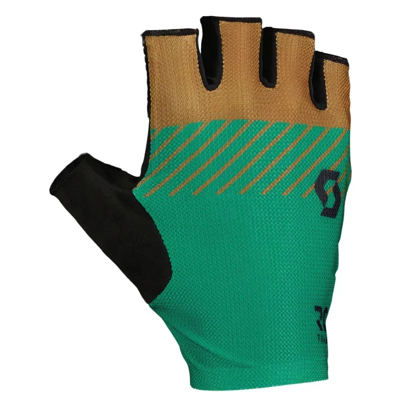 Scott RC Team Short-finger Glove in Bread Brown/Amazon Green