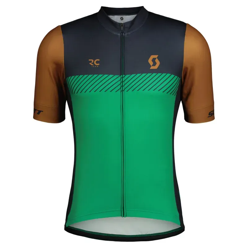Scott RC Team Short-Sleeve Men's Jersey in Bread Brown/Amazon Green
