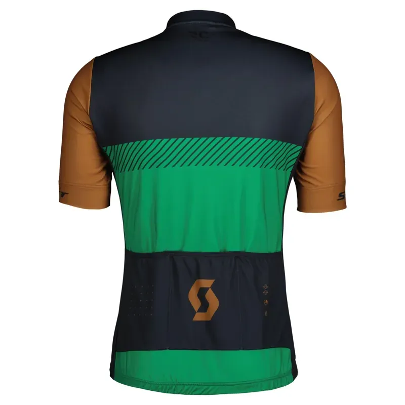 Scott RC Team Short-Sleeve Men's Jersey in Bread Brown/Amazon Green-1