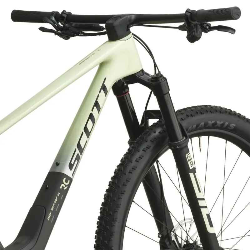 Scott Spark RC Team XC Race Bike in Cream Green/Carbon Black-4