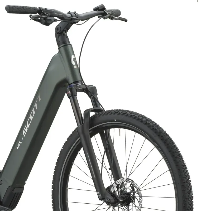 Scott Axis 40 Wave E-Hybrid Bike in Kelp Green-5