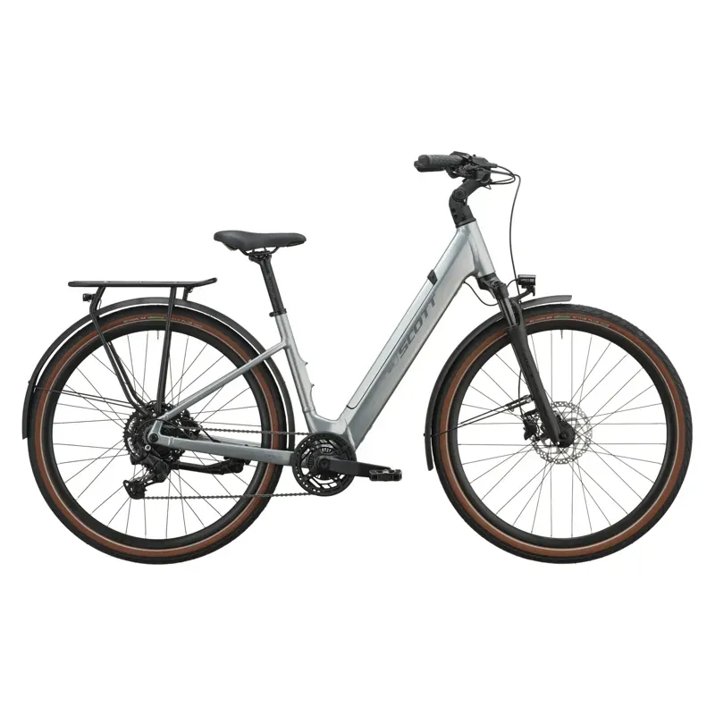 Scott Sweep 20 Wave E-Hybrid Bike in Chrome Silver