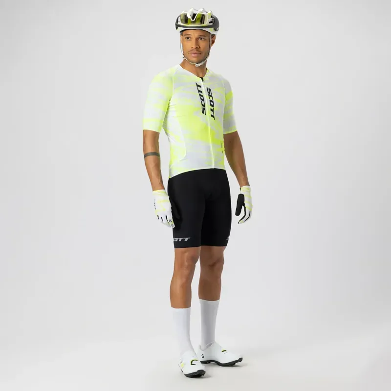 Scott RC Ultd Aero Short-Sleeve Jersey in Safety Yellow/White-2