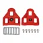 Wellgo RC5/RC6 Look Delta Compatible Cleat Shoe Plates in Red