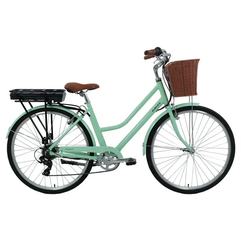 Dawes Elegance Low Step Electric Hybrid Bike in Mint Green