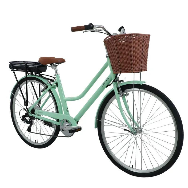 Dawes Elegance Low Step Electric Hybrid Bike in Mint Green-1