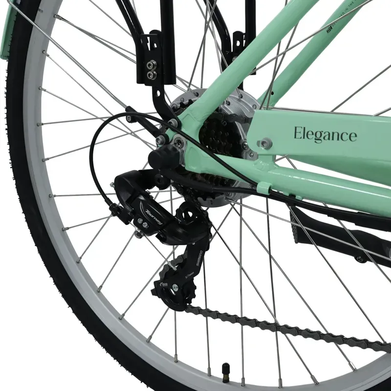 Dawes Elegance Low Step Electric Hybrid Bike in Mint Green-5