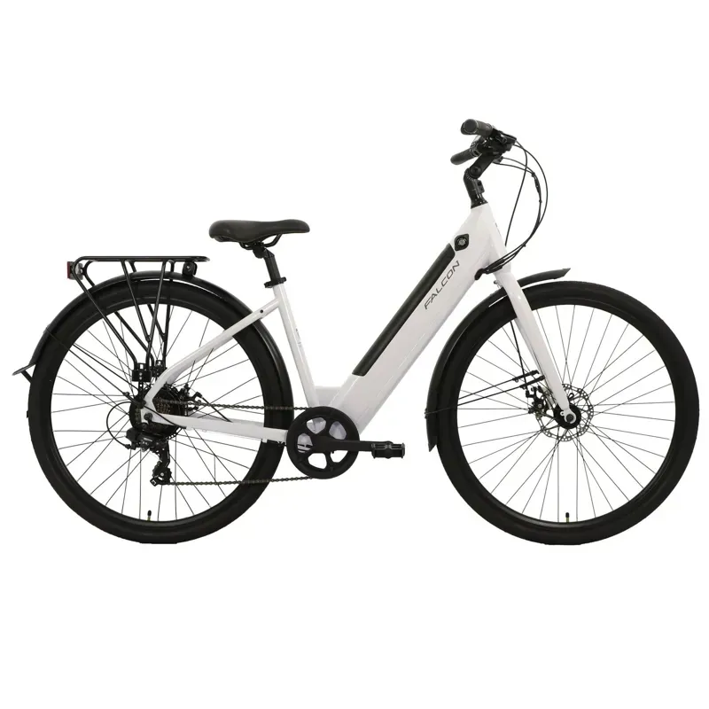 Falcon Liberty Low Step Electric Hybrid Bike in Off-White