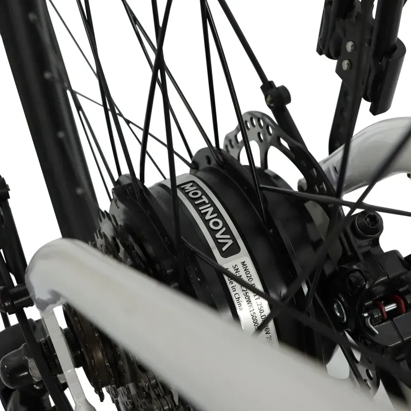 Falcon Liberty Low Step Electric Hybrid Bike in Off-White-4