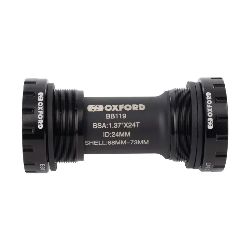 Oxford Hollowtech 68/73mm Threaded Bottom Bracket in Black
