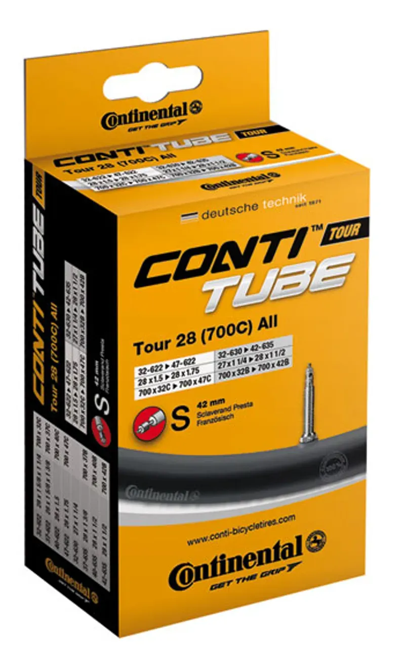 Continental Wide 42mm 27.5-inch Presta Valve MTB Tube in Black