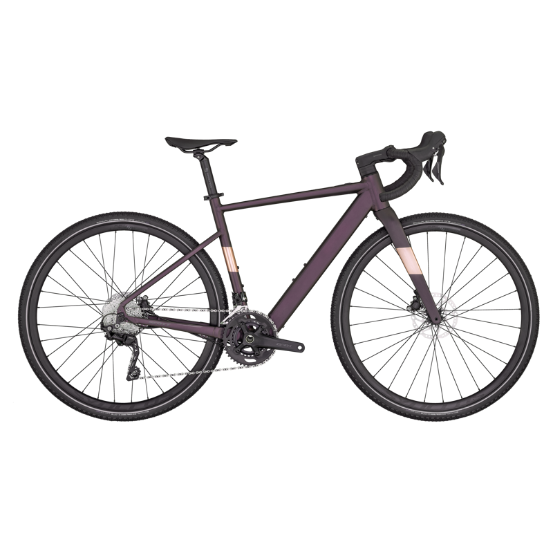 Scott Contessa Speedster Gravel eRide 25 Electric Bike In Burgundy Purple