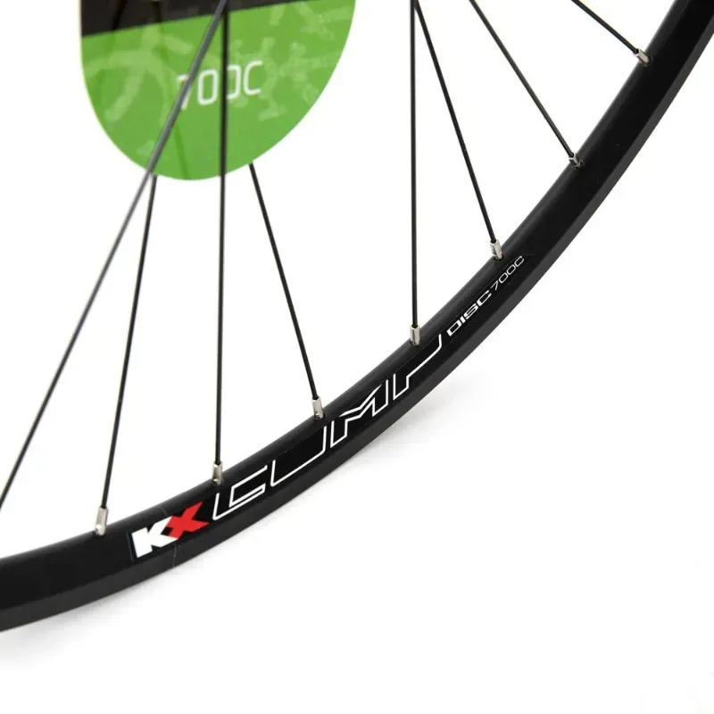 KX Wheels 700c Dbl. Wall QR Cass. Disc Brake Road Rear Wheel in Black-1