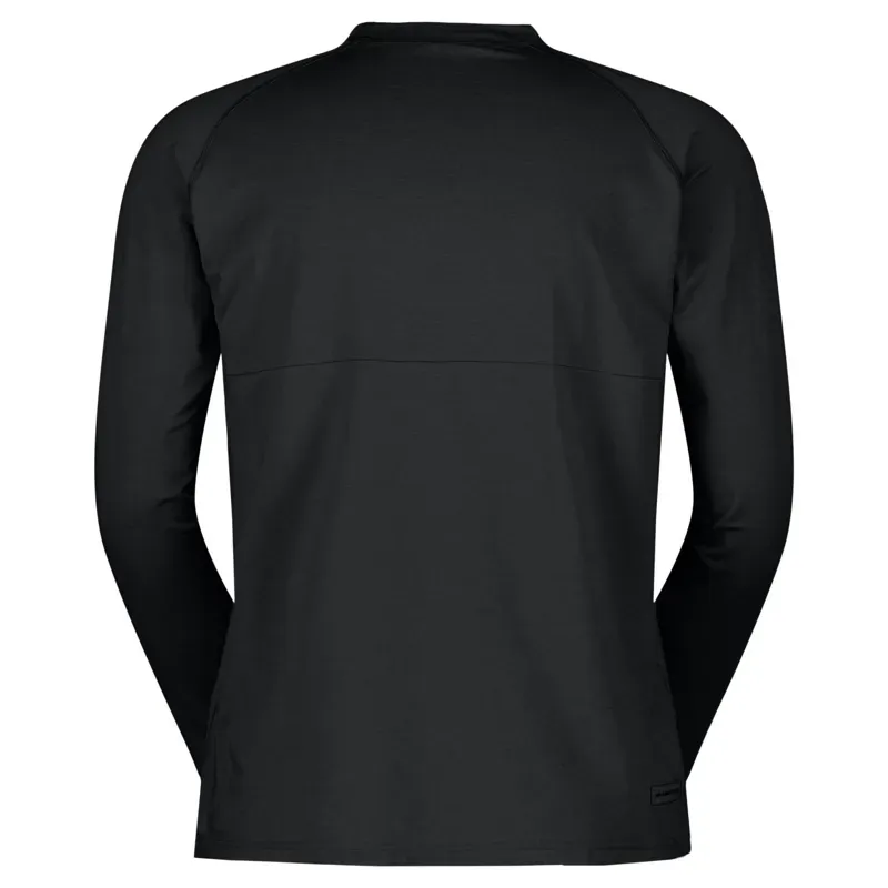 Scott Trail Storm Warm Light LS Men's Tee In Black-1