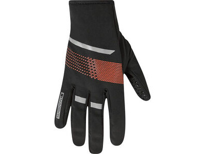 Madison Element youth softshell gloves, black / chilli red