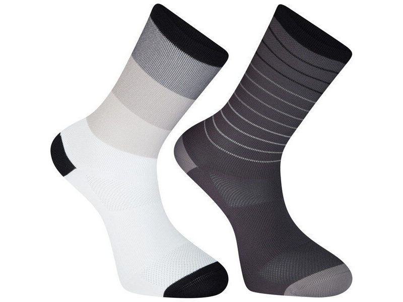 Madison Sportive long sock twin pack, stripes phantom / white click to zoom image