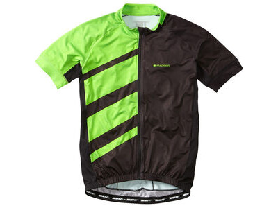 Madison Sportive Race men's short sleeve jersey, black / green flash