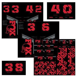 Fox AM Custom Decal Kit 2021  Red  click to zoom image