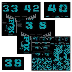 Fox AM Custom Decal Kit 2021  Turquoise  click to zoom image