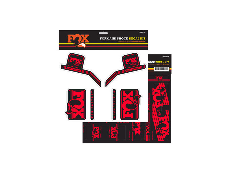 Fox Fork & Shock Decal Kit: AM Heritage Red 2016 click to zoom image