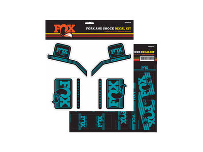 Fox Fork & Shock Decal Kit: AM Heritage Turquoise 2016