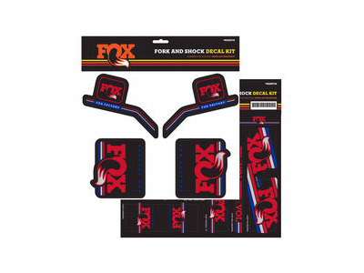 Fox Fork & Shock Decal Kit: AM Heritage Red / White / Blue 2016
