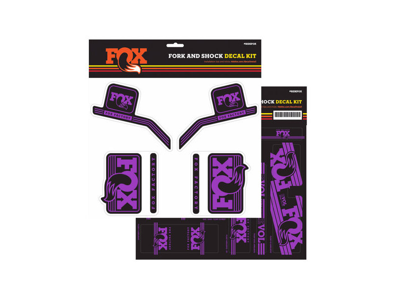 Fox Fork & Shock Decal Kit: AM Heritage Purple 2016 click to zoom image