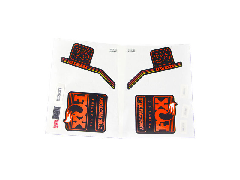 Fox Decal Kit: 36 Factory Series Orange Logo 2016 click to zoom image