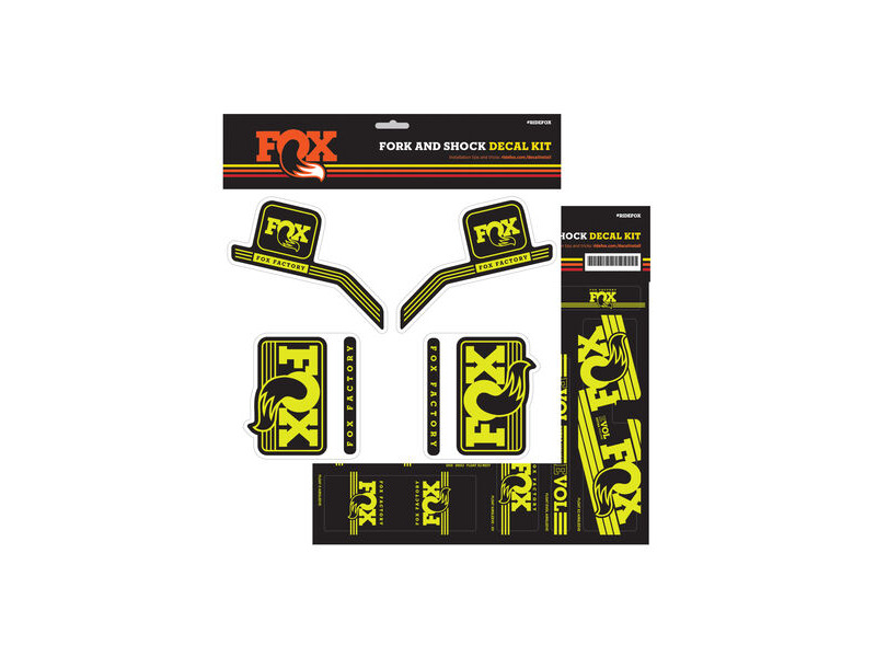 Fox Fork & Shock Decal Kit: AM Heritage Yellow 2016 click to zoom image