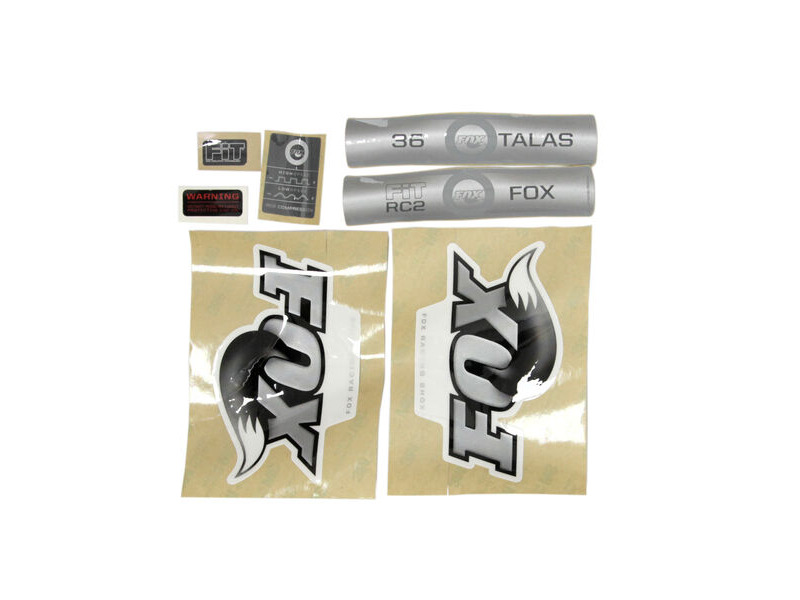 Fox Fork 36 TALAS III RC2 FIT B/W Decal Kit White 2010 click to zoom image