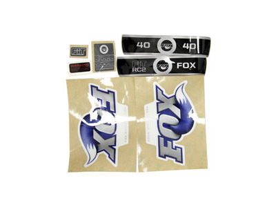 Fox Fork 40 RC2 FIT Decal Kit Blue / White 2010