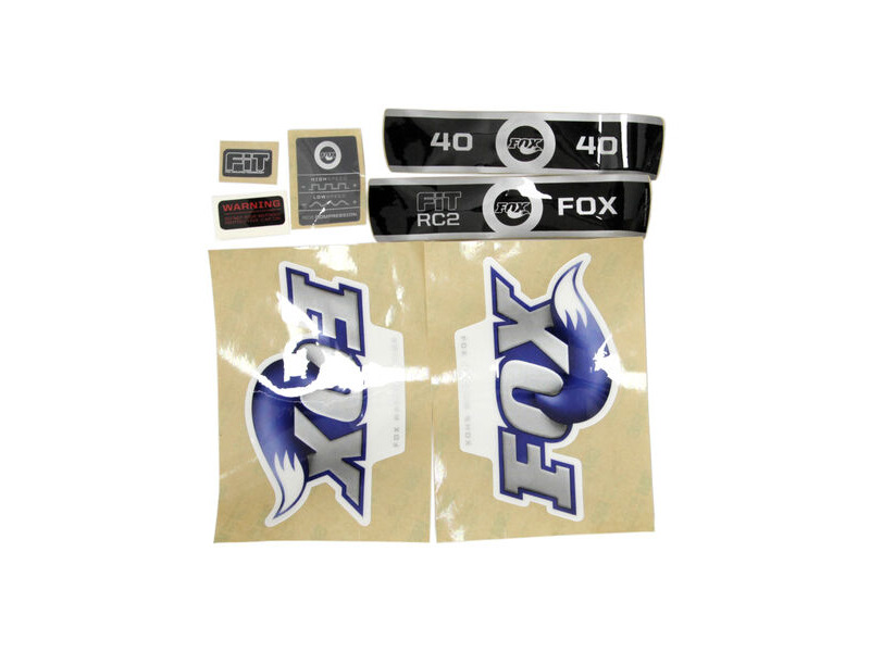 Fox Fork 40 RC2 FIT Decal Kit Blue / White 2010 click to zoom image
