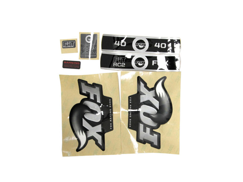 Fox Fork 40 RC2 FIT B/W Decal Kit Black 2010 click to zoom image