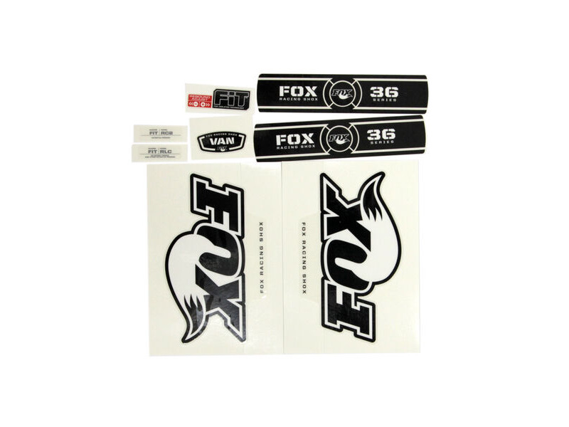 Fox Fork 36 VAN B/W OE Decal Kit 2011 click to zoom image
