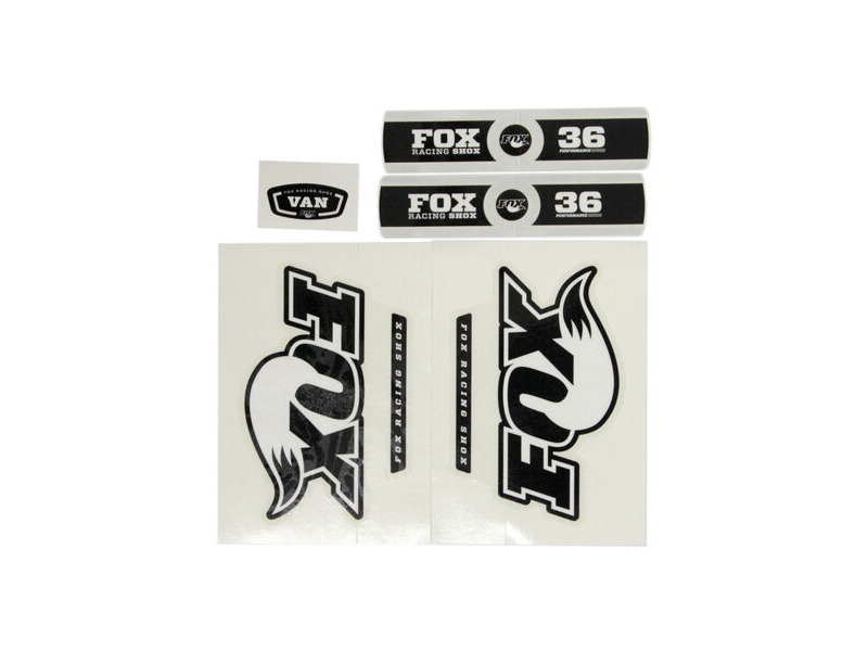 Fox Fork 36 P-S VAN R O/B Black Lowers Decal Kit 2012 click to zoom image
