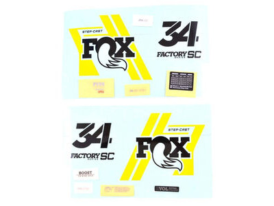 Fox FOX Fork 34 SC Factory 29" / 27.5" Decal Kit 2019 Black / Yellow