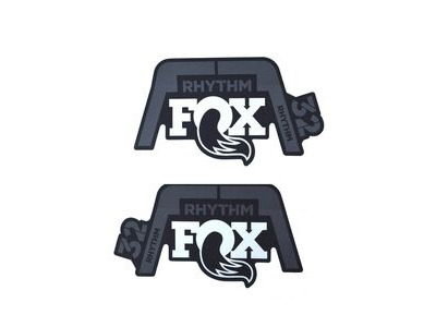 Fox Fork 32 Rhythm Decal Kit Gray Logo / Matte Black 2020