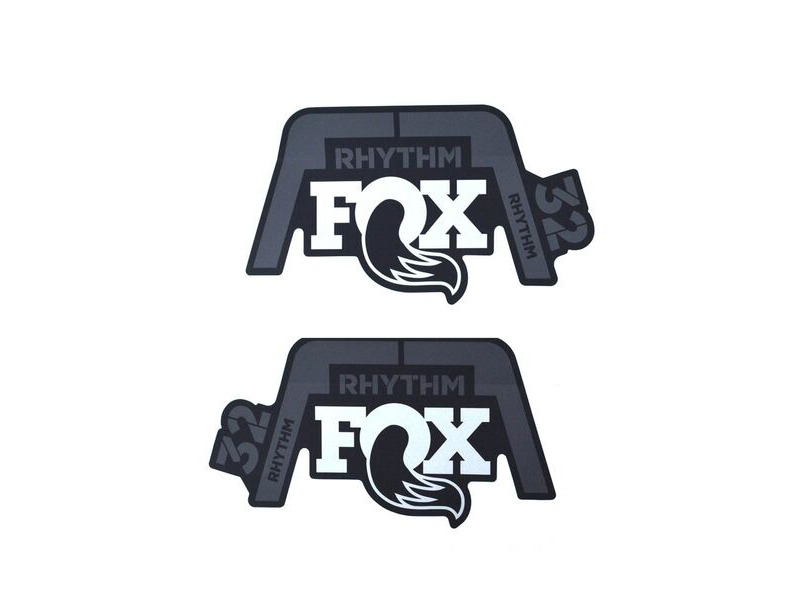 Fox Fork 32 Rhythm Decal Kit Gray Logo / Matte Black 2020 click to zoom image
