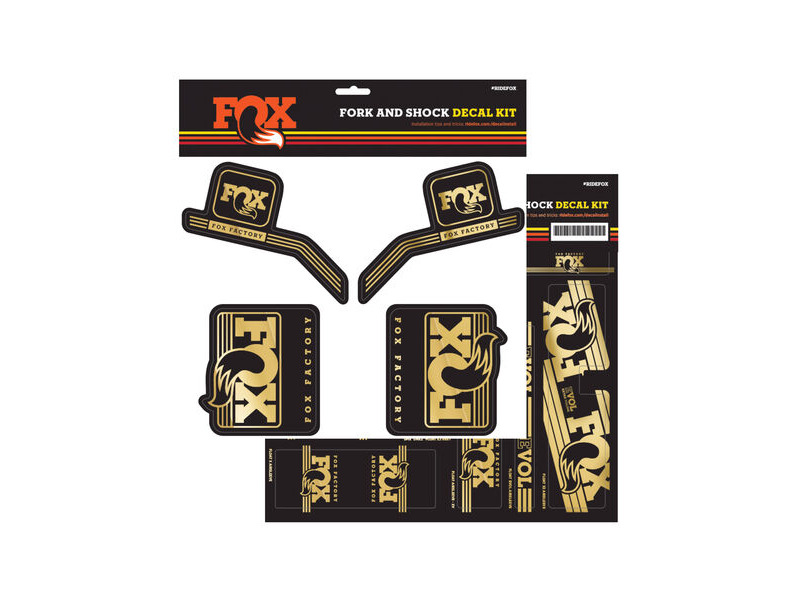 Fox Fork & Shock Decal Kit: AM Heritage Gold 2016 click to zoom image