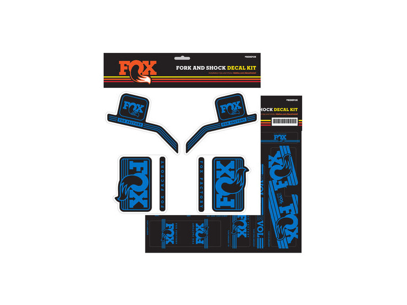 Fox Fork & Shock Decal Kit: AM Heritage Blue 2016 click to zoom image