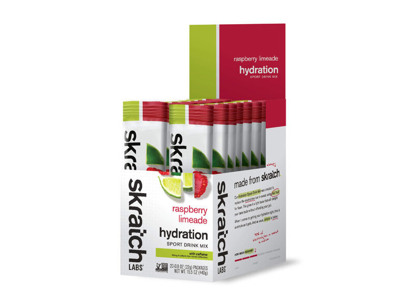 Skratch Labs Sport Hydration Mix - Box of 20 Servings - Raspberry Limeade click to zoom image
