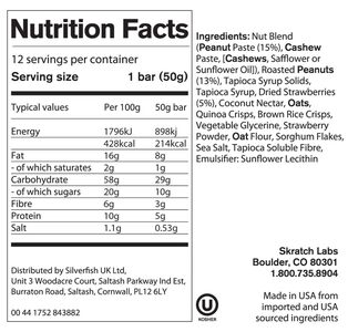 Skratch Labs Energy Bars (12) Peanut Butter & Strawberries click to zoom image